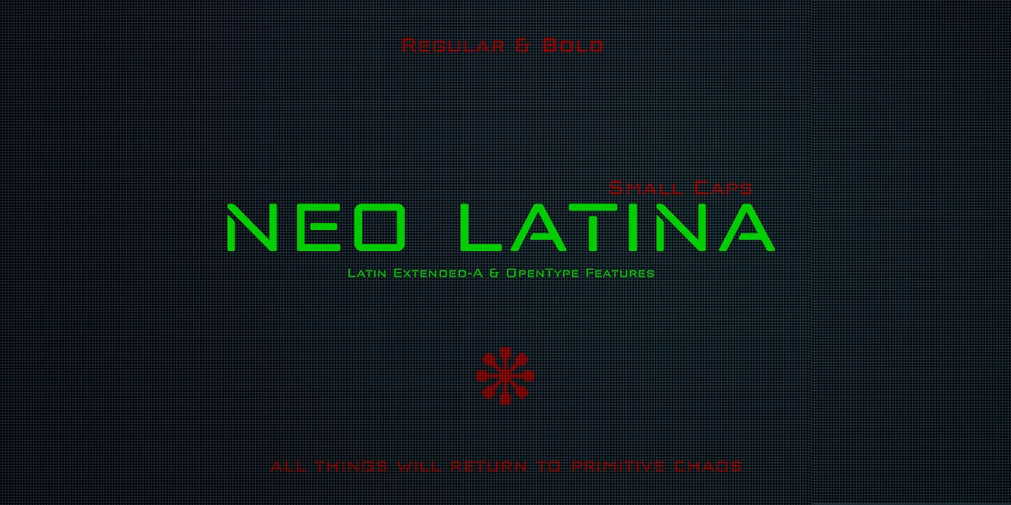 Ejemplo de fuente Neo Latina Latina